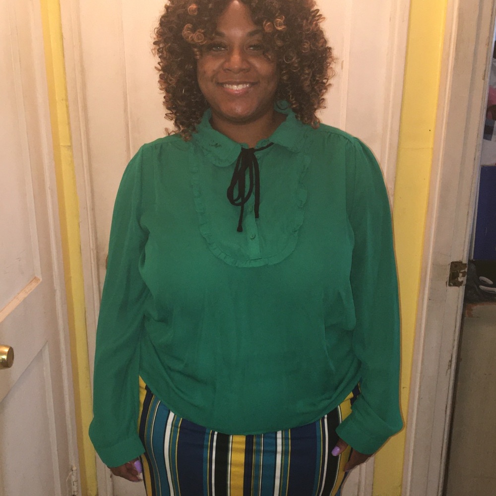 Green Tie Top